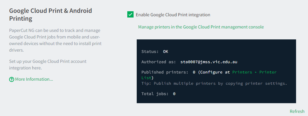 google cloud print connector for mac